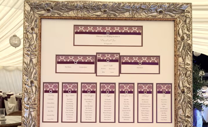 Wedding table plans